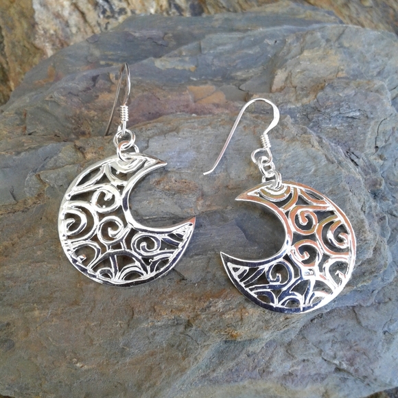 Sterling Silver Celestial EARRINGS - Picture 2 of 6